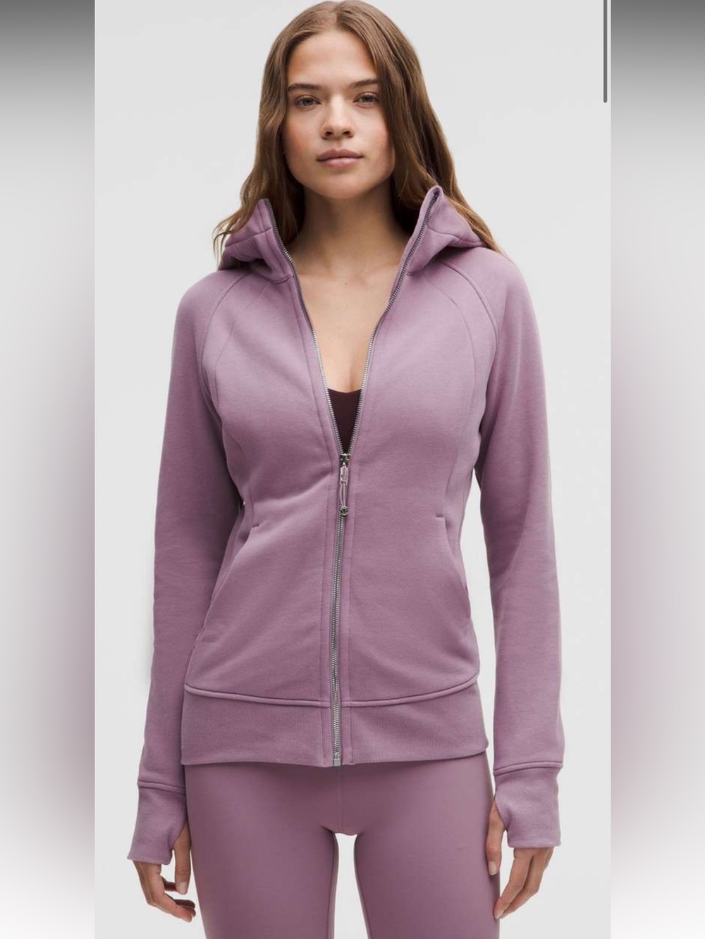 Lululemon Scuba Hoodie Lavender Lux Full Zip Jacket Size 16